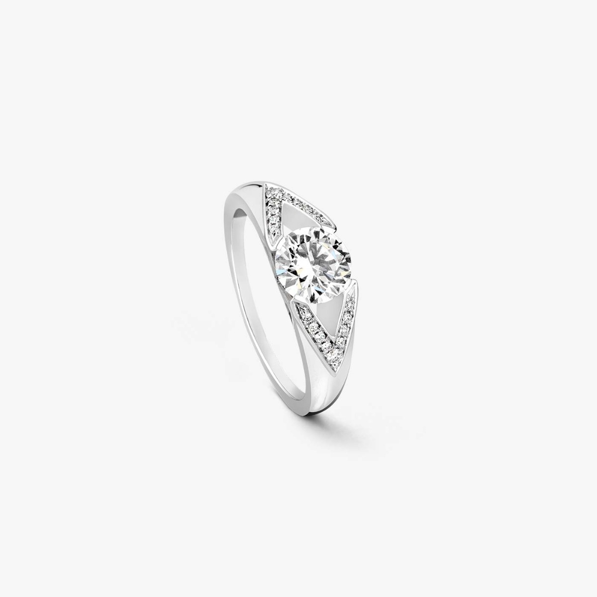 Bague Solitaire Or Blanc Diamant 1 Carat Victoire