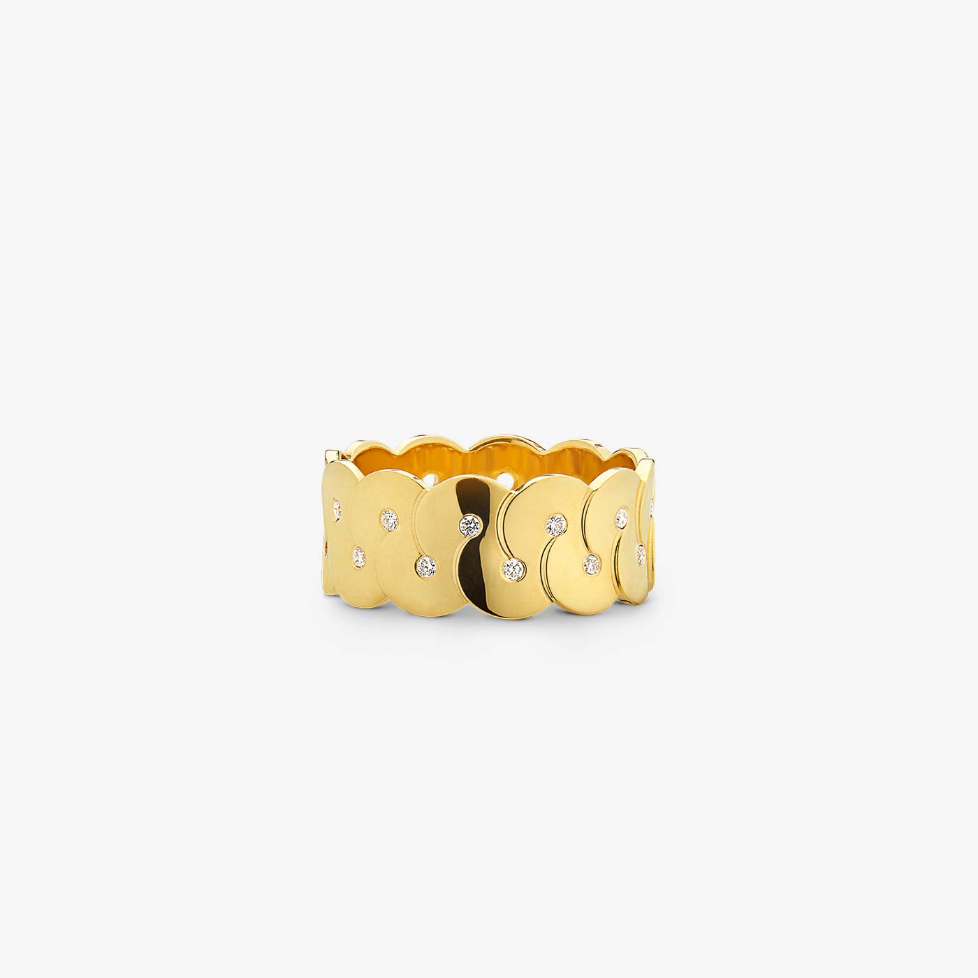 Bague Or Jaune Diamant Enlacé PM