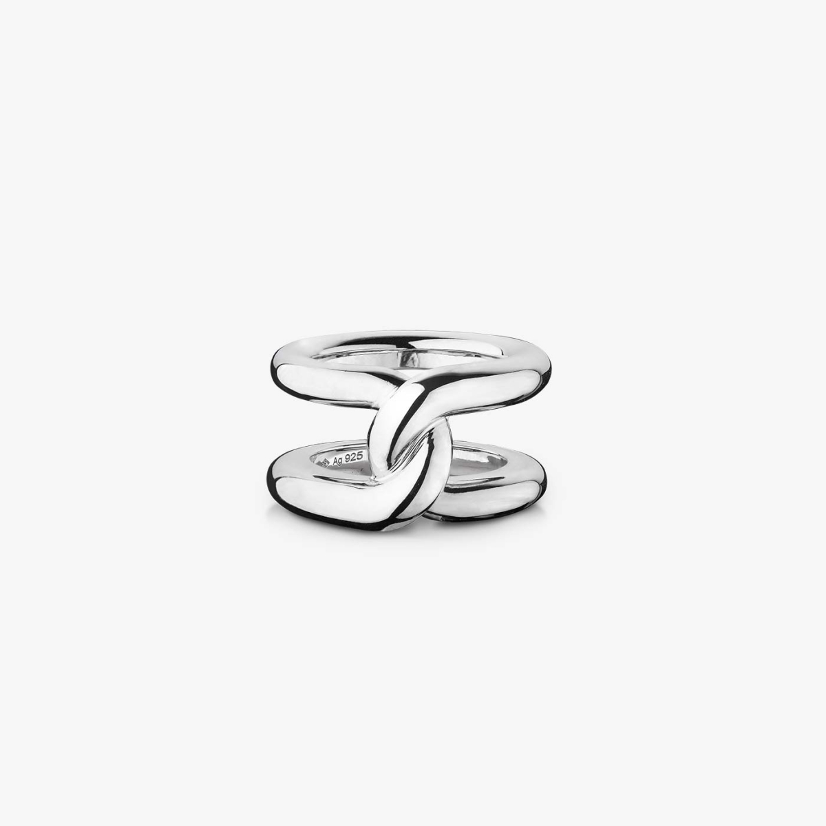 Bague Ancienne Argent Massif 925 – Jonc Alliance Nœud – Taille 58 – Créateur