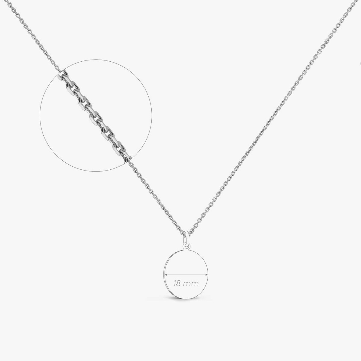 Chaîne De Cou En Argent 52 Cm - Unisexe, Occasion, Longueur 51-55 Cm, Référence 195