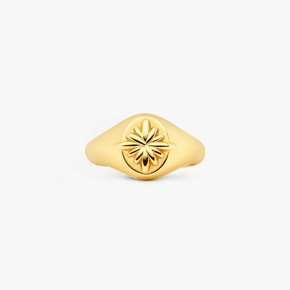 Bague Chevalière Ovale En Or Jaune 750/18 Carats - Pour Petit Doigt - Unisexe - Neuf Avec Étiquettes