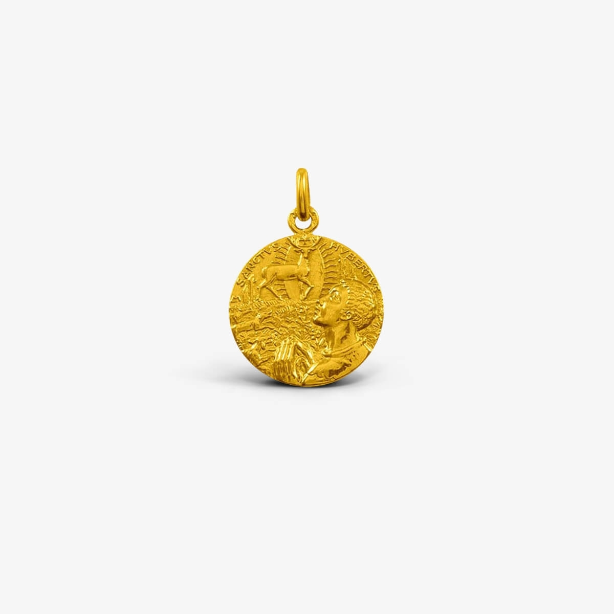 Médaille Pendentif XXème, Saint Hubert Et Saint Roch, Argent Plaqué, France