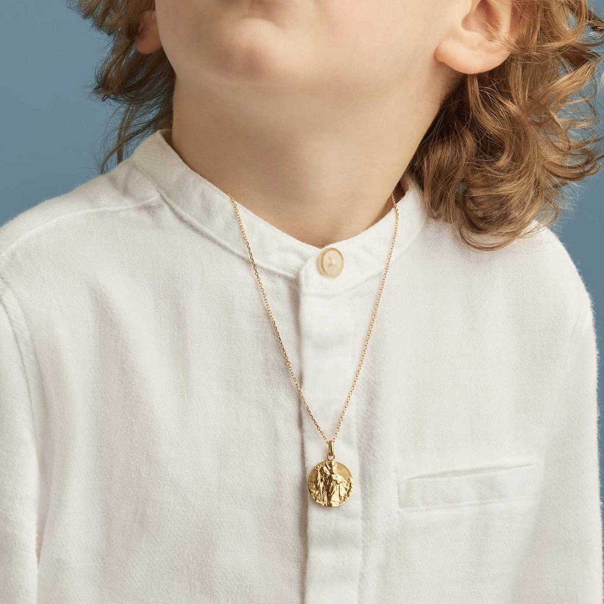 Médaille St Christophe Métal Doré – Protection Voyage – Murat
