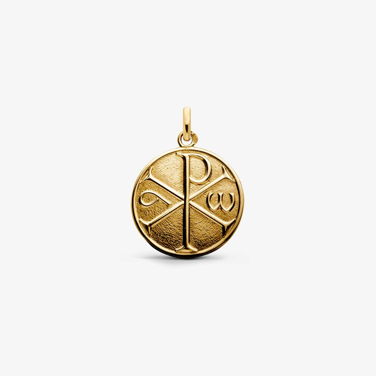 Médaille De Baptême En Or - Représentation De La Descente De Croix, Poids 1,3g, Ancienne