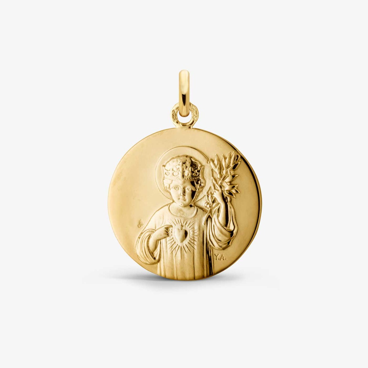 Pendentif Enfant Croix Jésus-Christ Or Jaune 18 Carats - Pendentif Religieux Biseauté PEGASO GIOIELLI