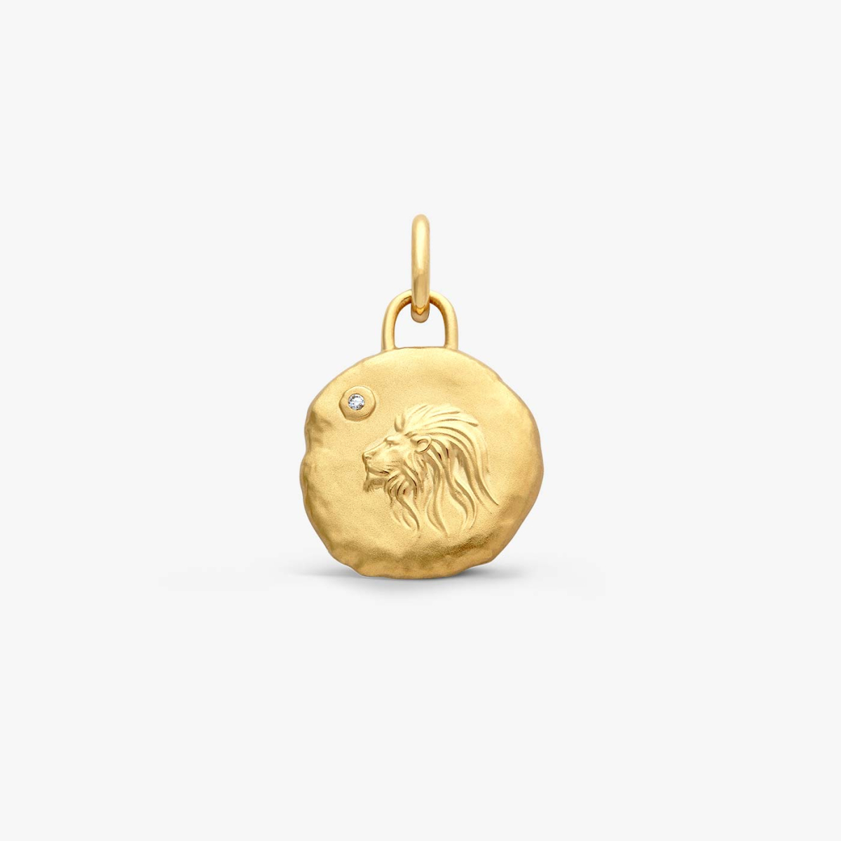 Pendentif, médaille Argent massif signe du Zodiaque du Lion