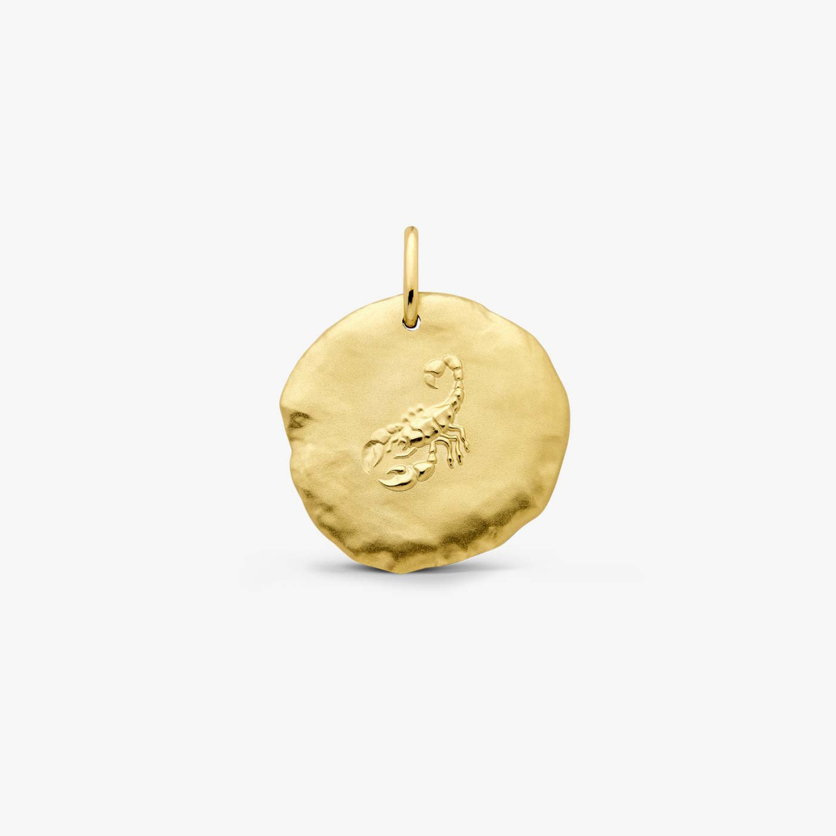 Pendentif en plaqué or zodiaque parchemin simple Scorpion
