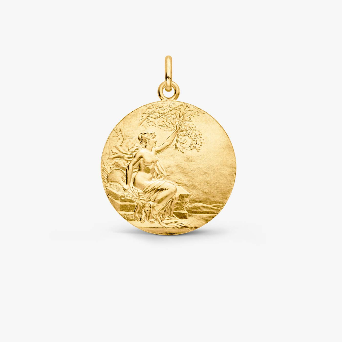 Pendentif Porte Photo Fleur Ovale, Argent 925