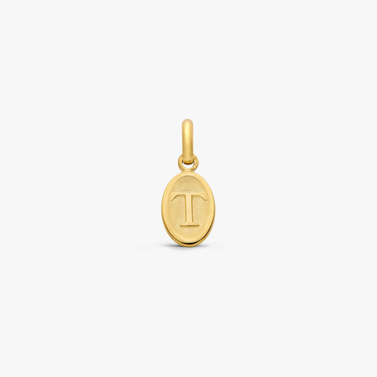 Pendentif Initiale « T » En Argent Sterling Plaqué Or - Zircone Cubique - Chaîne 18" - ATHRA Neuf