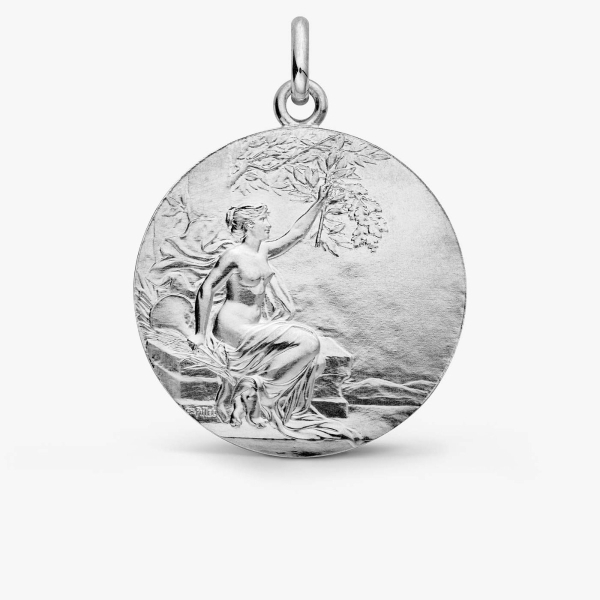 Médaille Arthus Bertrand En Or Jaune Modèle Daphné - Diamètre 18 Mm, Occasion