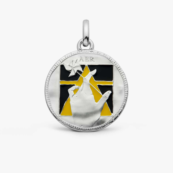 Pendentif Pomme En Argent Massif Vintage - Arthus Bertrand / Zolotas - 63g - Occasion