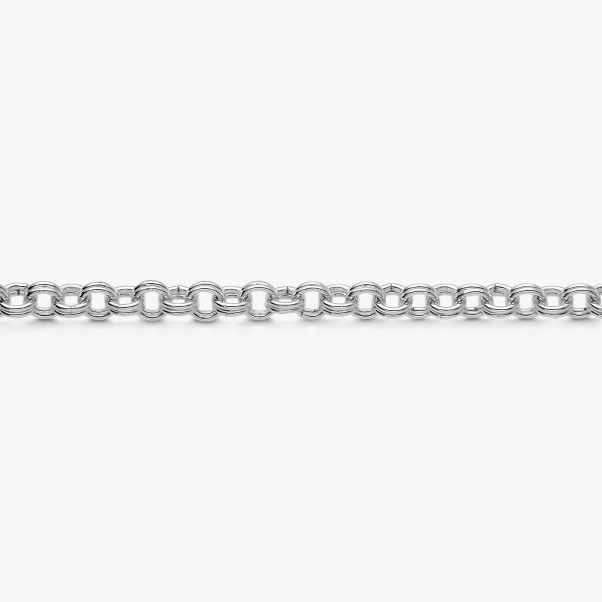 Chaîne Argent Double Maille, 55 cm, vue zoomée