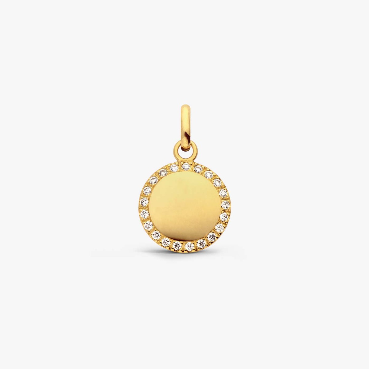 Pendentif bombé pavé diamants